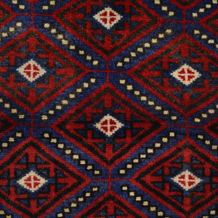Afghan Baluchi Rug 3' 0" x 4' 8" Hand-Knotted | No. AL79718