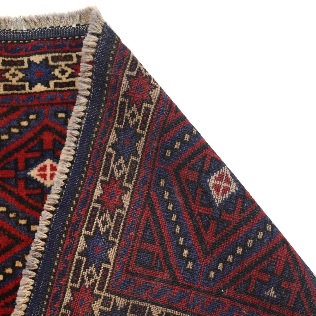 Afghan Baluchi Rug 3' 0" x 4' 8" Hand-Knotted | No. AL79718