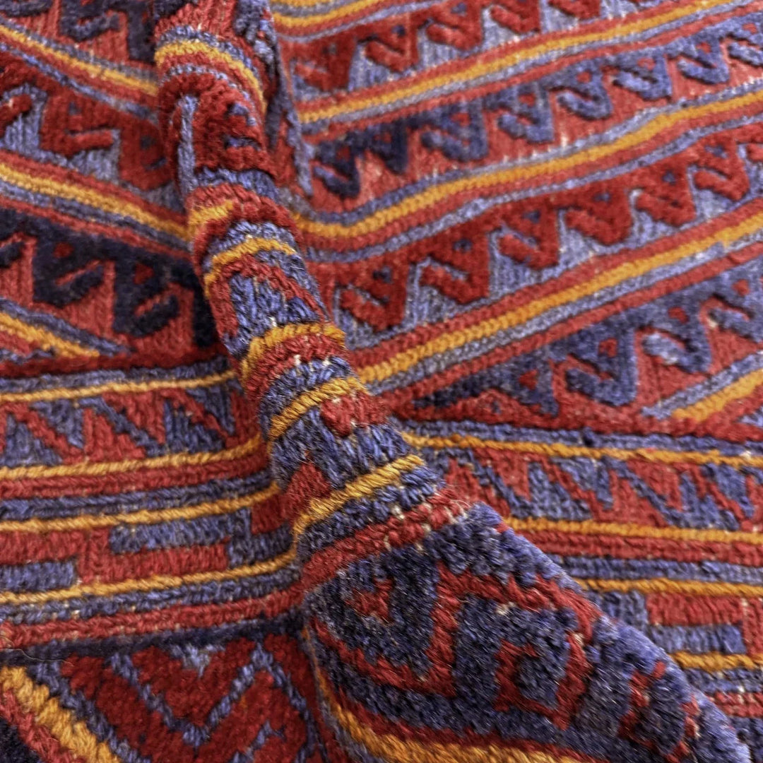 Multicolor Afghan Mashwani Rug 5' 2" x 6' 0" Hand-Knotted | No. AL79824