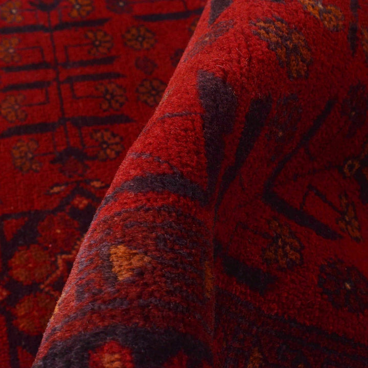 Red Afghan Khal Mohammadi Rug 4'6" x 6'4" Hand-Knotted | No. AL79862