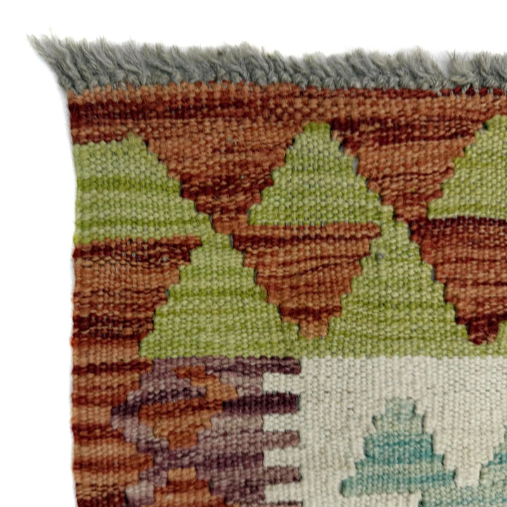 Multicolor Afghan Vegetable Kilim Rug 4' 9" x 6' 9" Flat-Weave | No. AL79905
