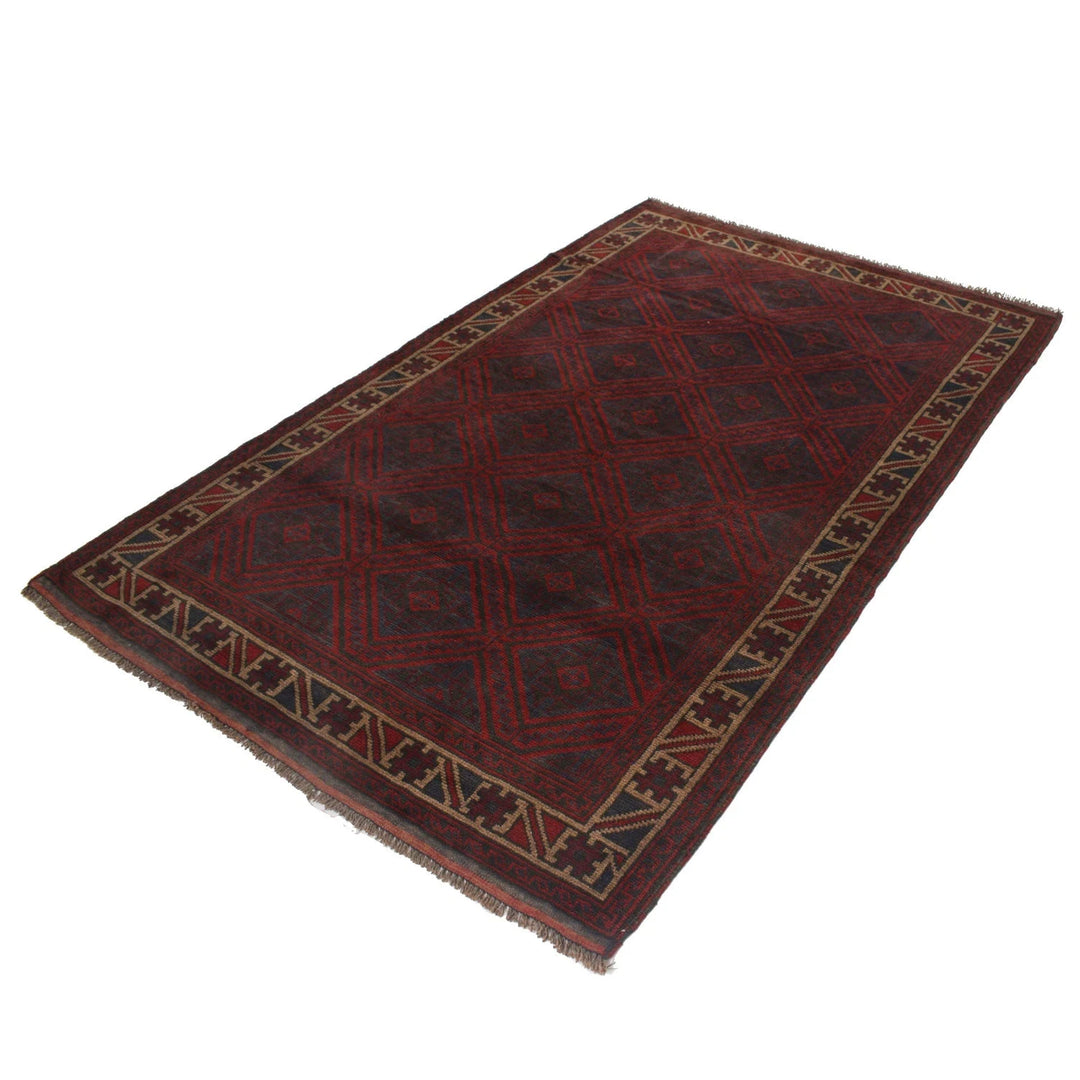 Afghan Baluchi Rug 4' 5" x 6' 10" Hand-Knotted | No. AL80118