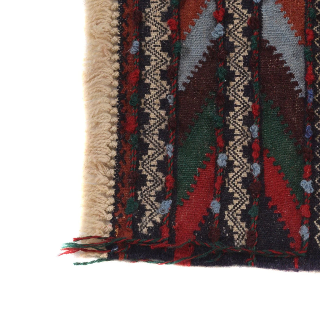 Afghan Kilim Rug 1' 10" x 4' 0" Flat-Weave | No. AL80145