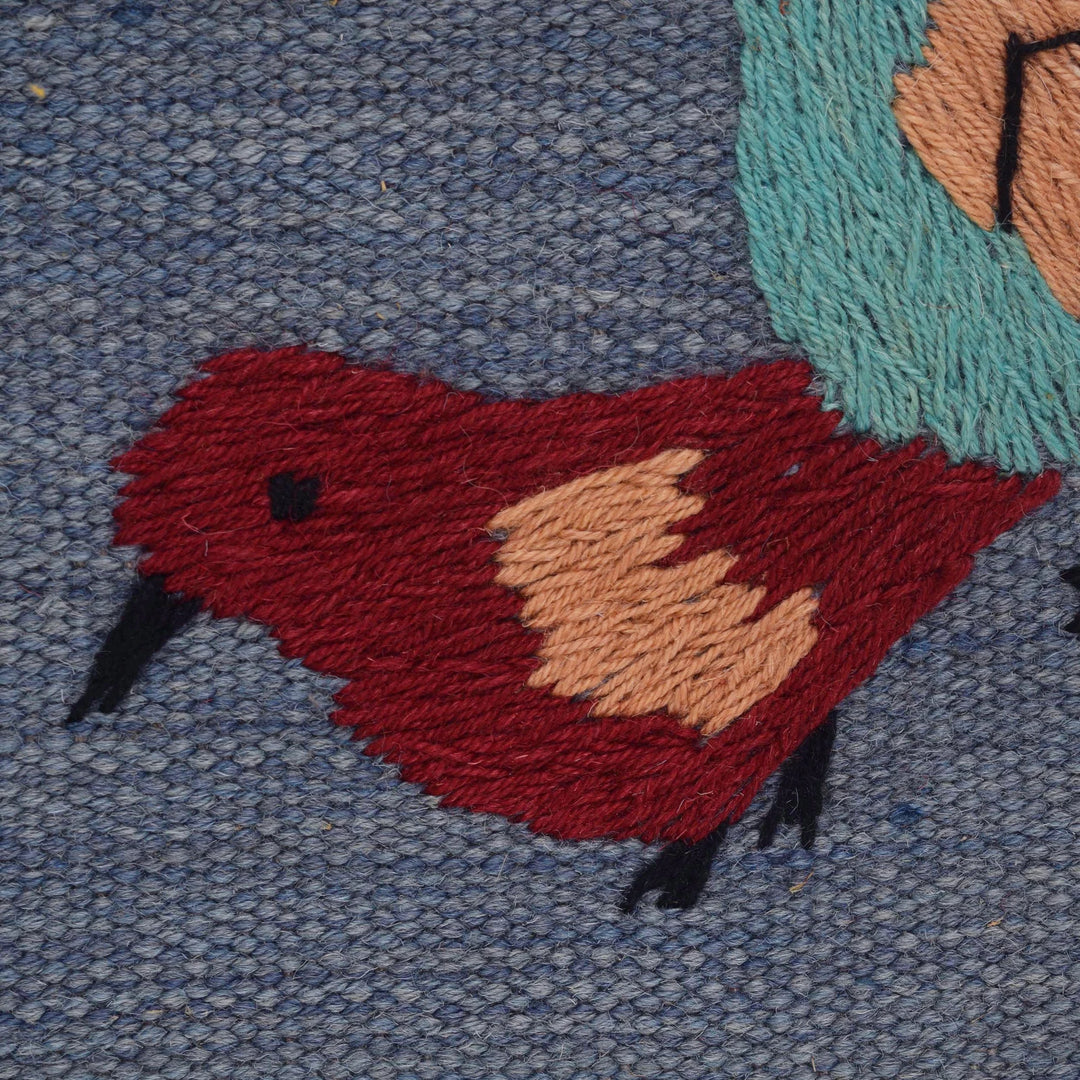 Afghan Kilim Rug 4' 11" x 6' 10" Flat-Weave | No. AL80163