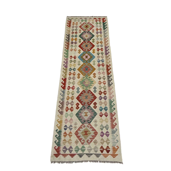 Afghan Vegetable Kilim Rug 2' 7" x 9' 8" Flat-Weave | No. AL801680