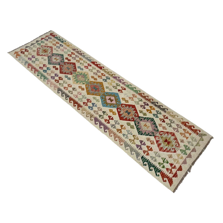 Afghan Vegetable Kilim Rug 2' 7" x 9' 8" Flat-Weave | No. AL801680
