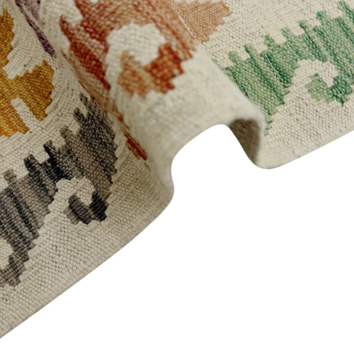 Afghan Vegetable Kilim Rug 2' 7" x 9' 8" Flat-Weave | No. AL801680