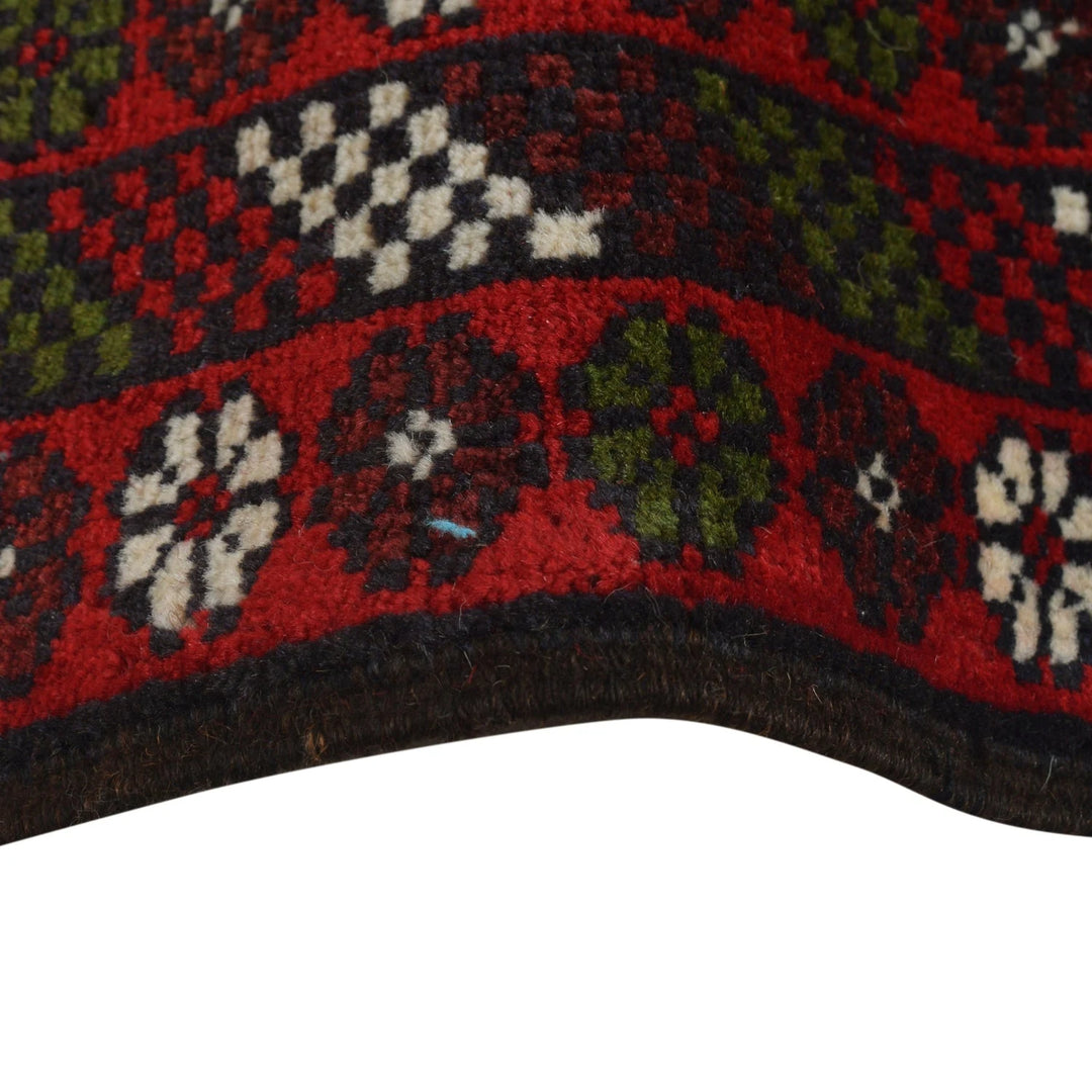 Brown Afghan Baluchi Rug 2' 11" x 4' 9" Hand-Knotted | No. AL80169