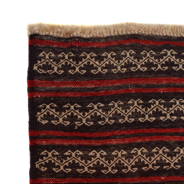 Brown Afghan Baluchi Rug 2' 11" x 4' 9" Hand-Knotted | No. AL80169