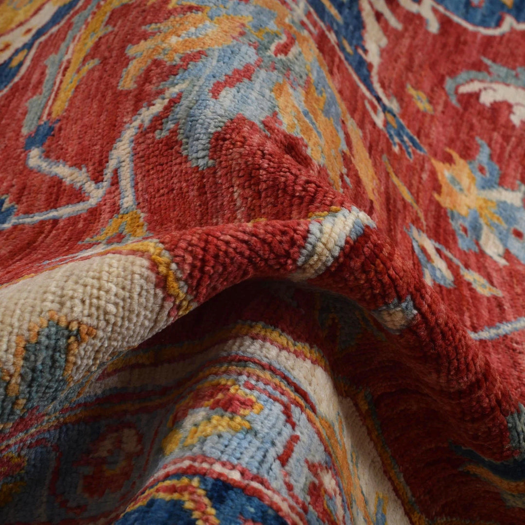 Afghan Heriz Rug 7' 10" x 10' 0" Hand-Knotted | No. AL80195