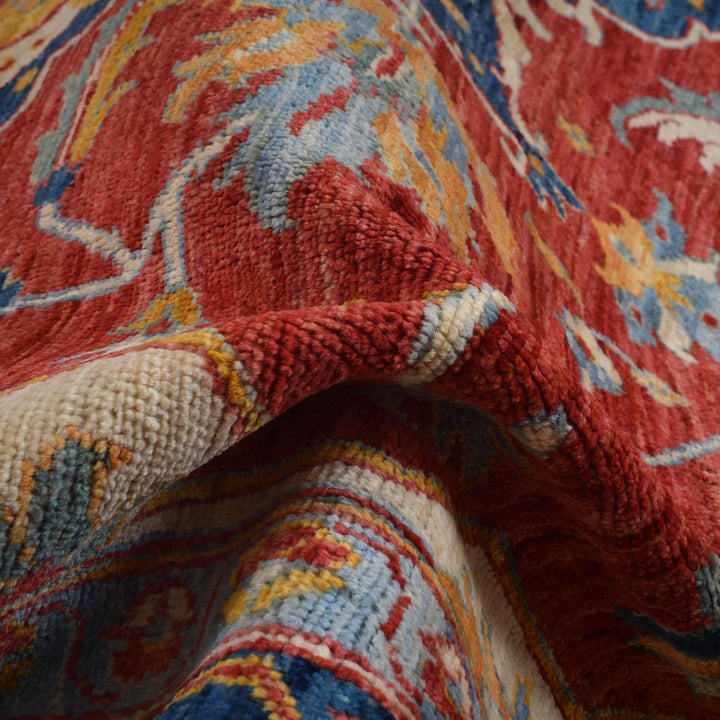Afghan Heriz Rug 7' 10" x 10' 0" Hand-Knotted | No. AL80195