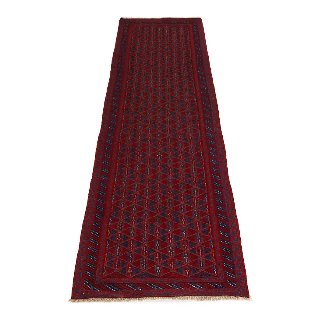 Afghan Mashwani Rug 2' 8" x 12' 0" Hand-Knotted | No. AL80317