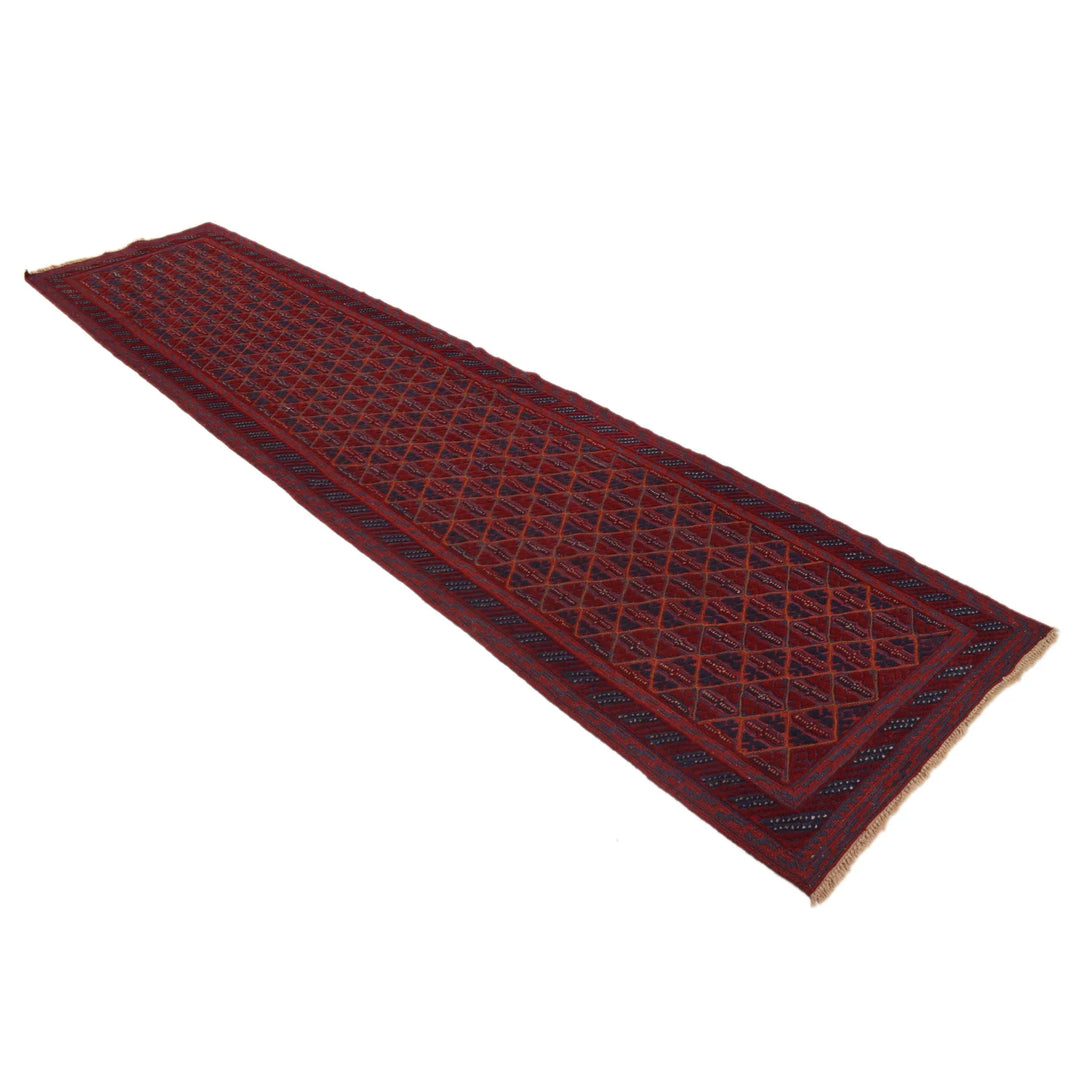 Afghan Mashwani Rug 2' 8" x 12' 0" Hand-Knotted | No. AL80317