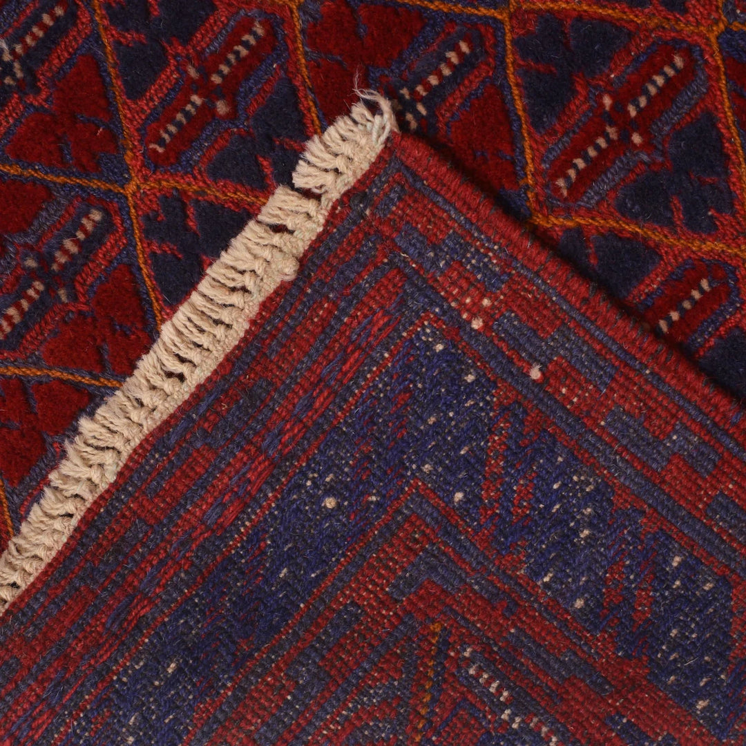 Afghan Mashwani Rug 2' 8" x 12' 0" Hand-Knotted | No. AL80317