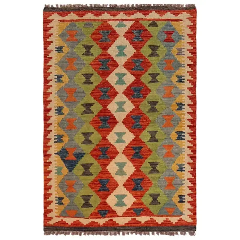 Afghan Vegetable Kelim Rug 2' 8" x 4' 0" Flat-Weave | No. AL80382