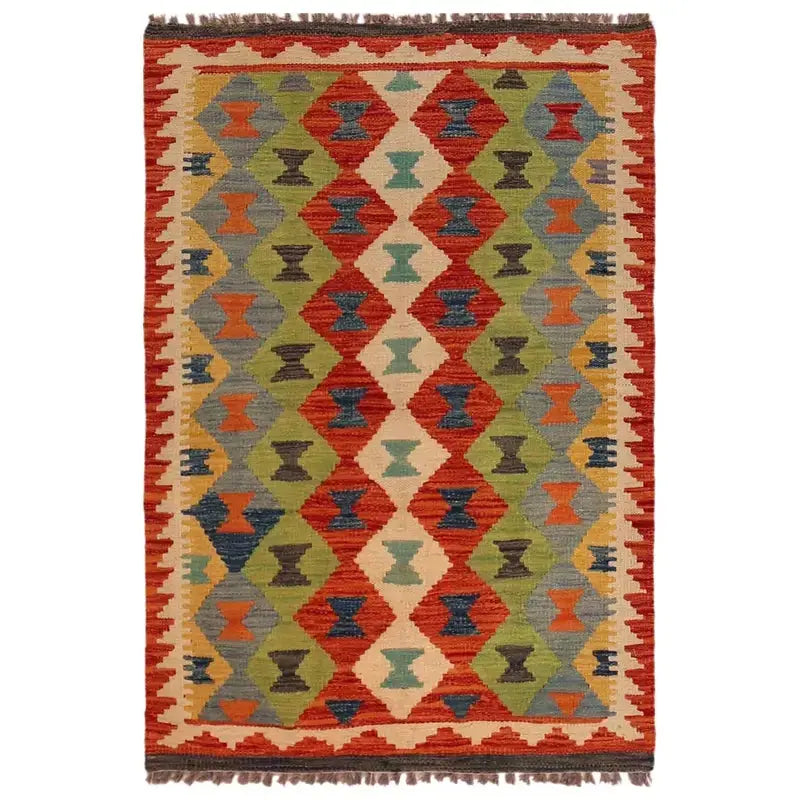 Afghan Vegetable Kelim Rug 2' 8" x 4' 0" Flat-Weave | No. AL80382