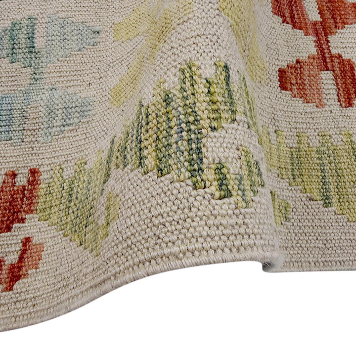 Afghan Vegetable Kilim Rug 7' 0" x 9' 9" Flat-Weave | No. AL804021