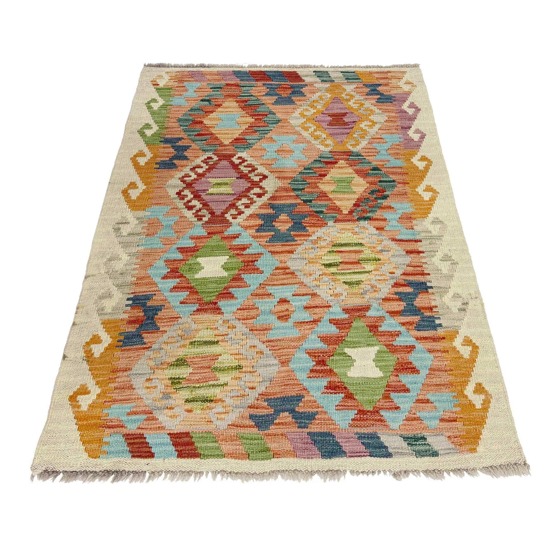 Afghan Kilim Rug 2' 8" x 4' 0" Flat-Weave | No. AL80419