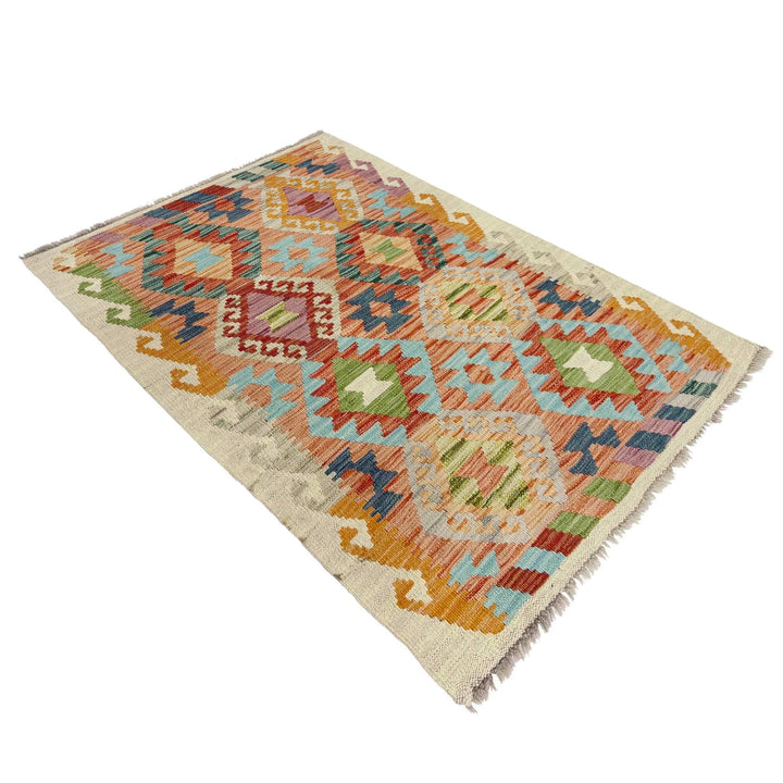 Afghan Kilim Rug 2' 8" x 4' 0" Flat-Weave | No. AL80419
