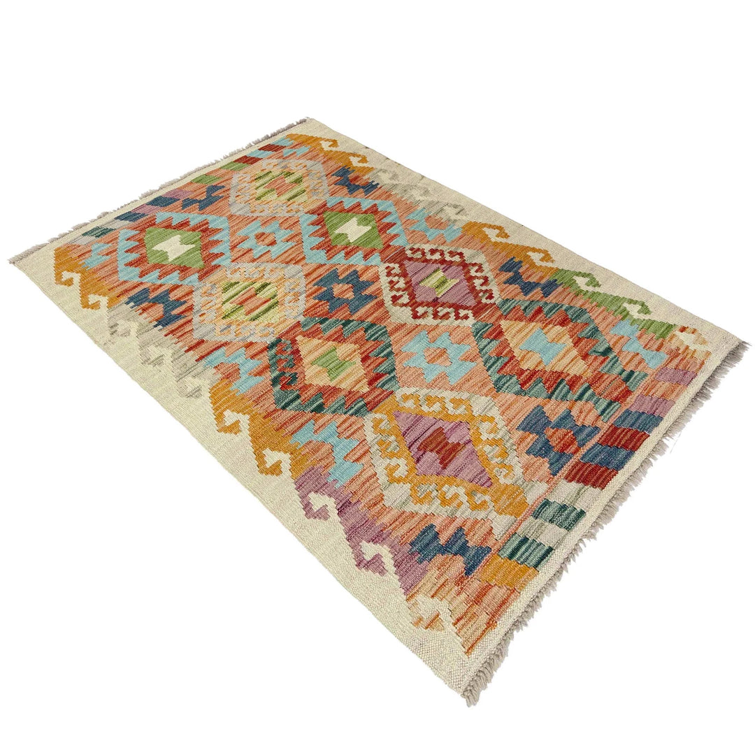 Afghan Kilim Rug 2' 8" x 4' 0" Flat-Weave | No. AL80419
