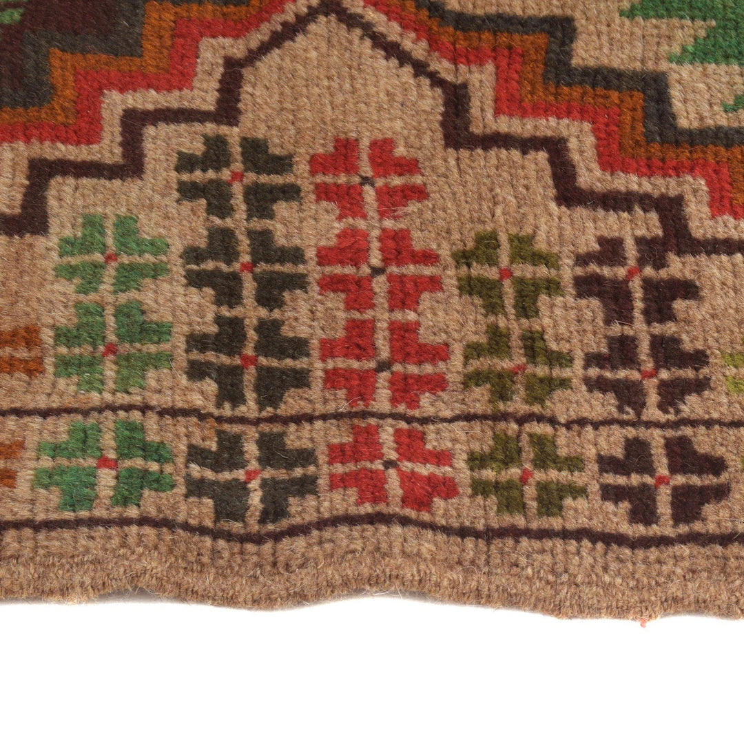 Afghan Baluchi Rug 2' 2" x 9' 5" Hand-Knotted | No. AL80432