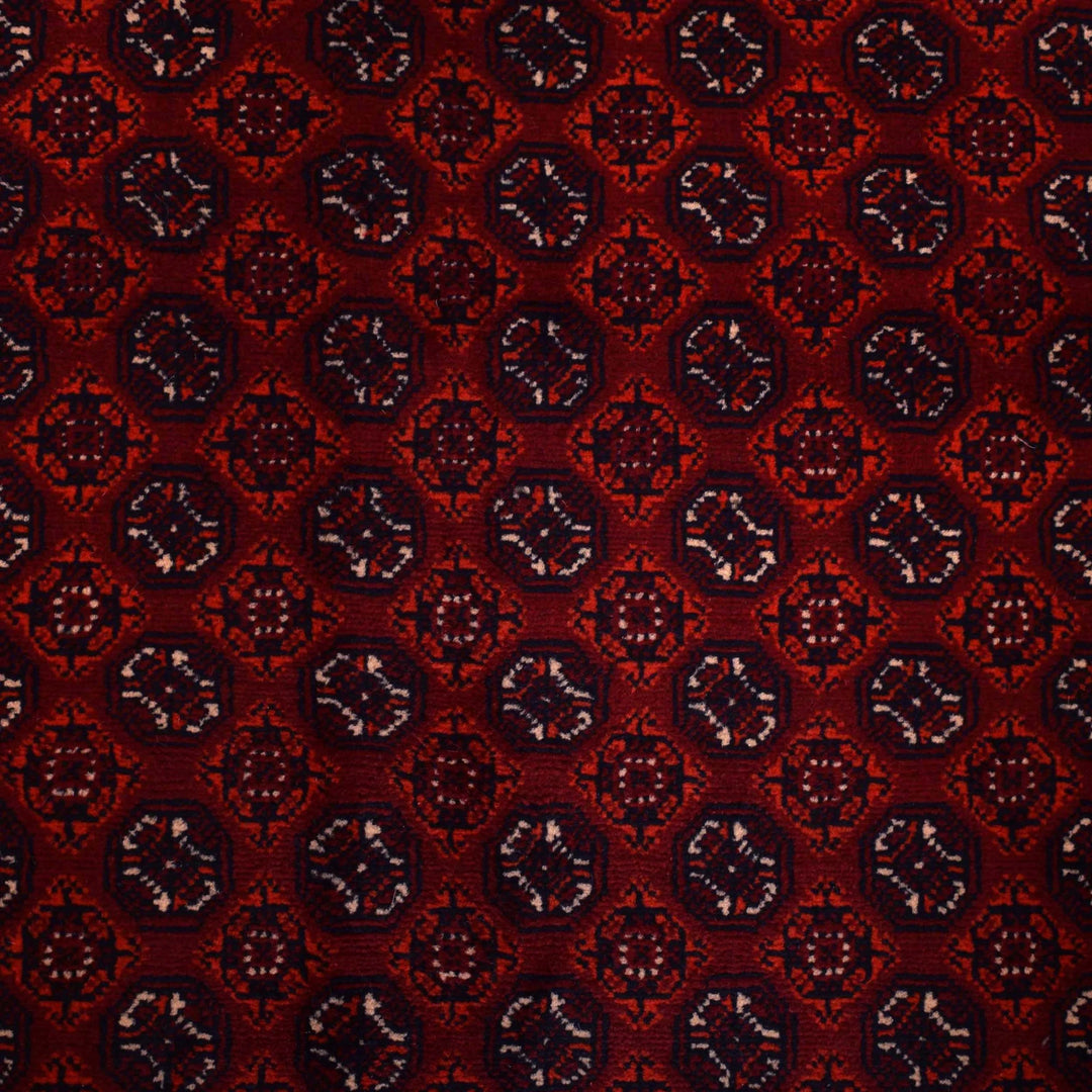 Red Afghan Khoja Roshnai Rug 6' 8" x 9' 5" Hand-Knotted | No. AL80573