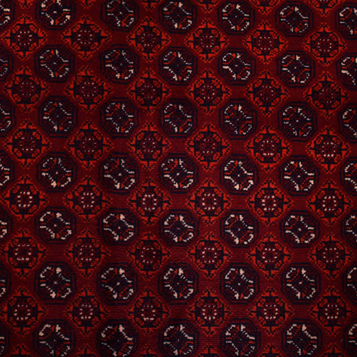 Red Afghan Khoja Roshnai Rug 6' 8" x 9' 5" Hand-Knotted | No. AL80573