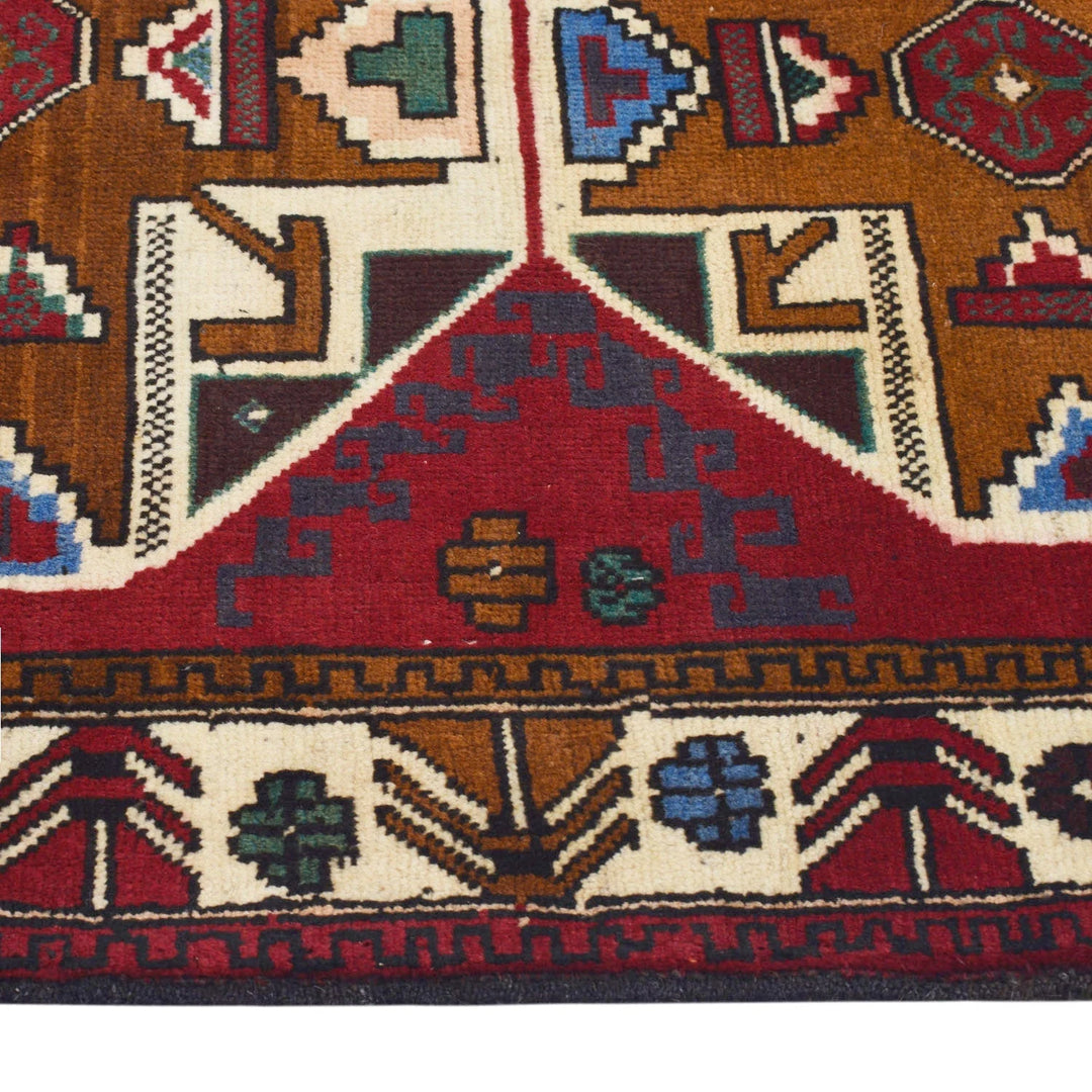 Afghan Baluchi Rug 3' 1" x 3' 11" Hand-Knotted | No. AL80766