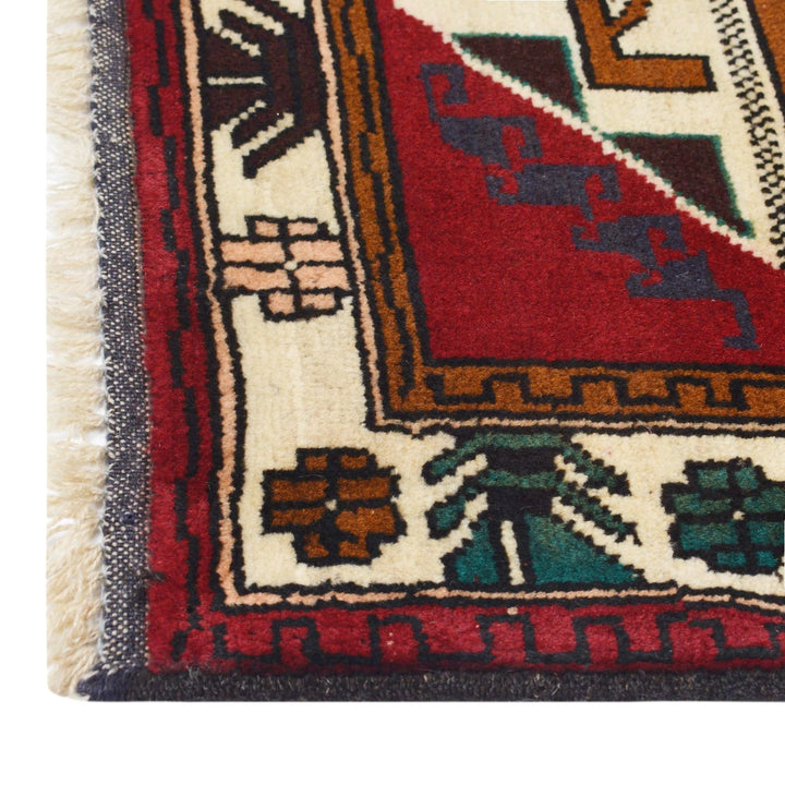 Afghan Baluchi Rug 3' 1" x 3' 11" Hand-Knotted | No. AL80766