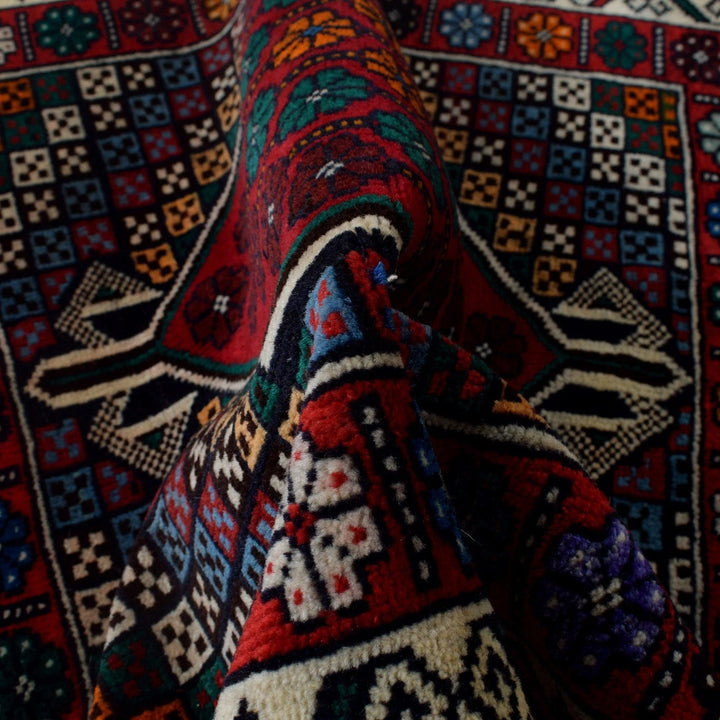 Afghan Baluchi Rug 3' 1" x 4' 11" Hand-Knotted | No. AL80870