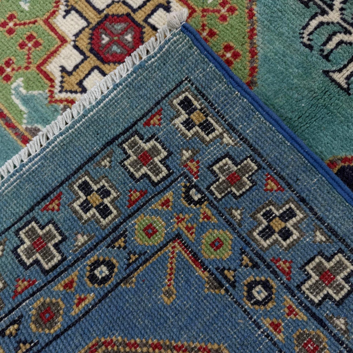 Blue Afghan Oriental Rug 3' 0" x 4' 9" Hand-Knotted | No. AL81093