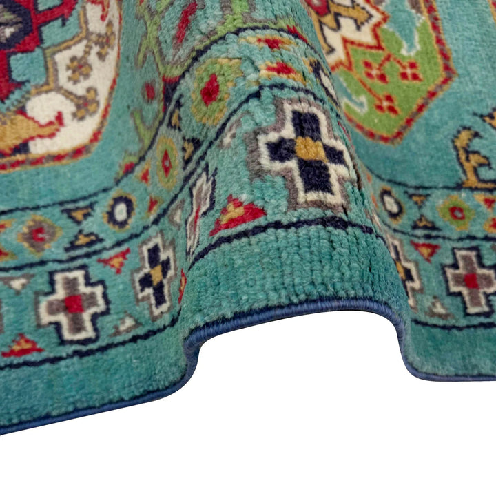 Blue Afghan Oriental Rug 3' 0" x 4' 9" Hand-Knotted | No. AL81093