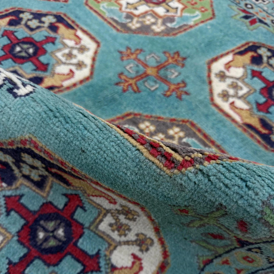 Blue Afghan Oriental Rug 3' 0" x 4' 9" Hand-Knotted | No. AL81093