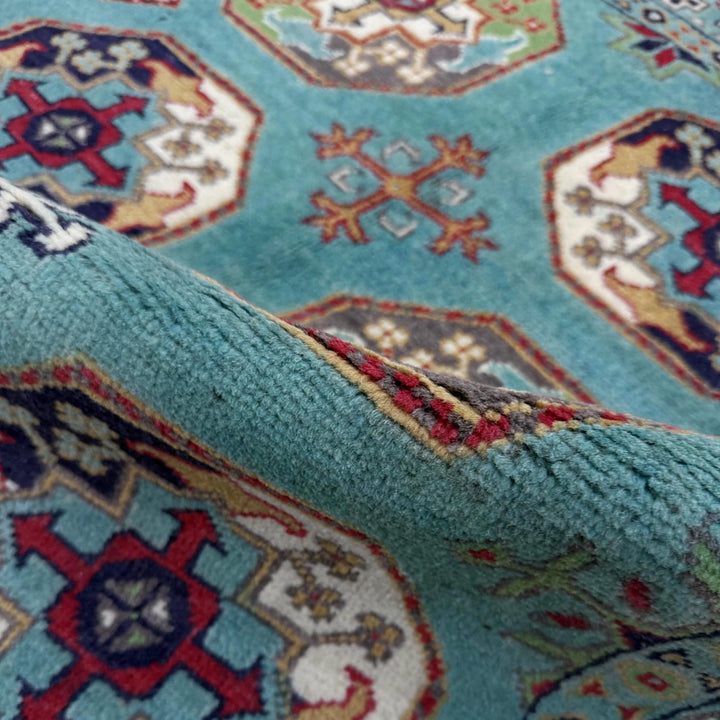 Blue Afghan Oriental Rug 3' 0" x 4' 9" Hand-Knotted | No. AL81093