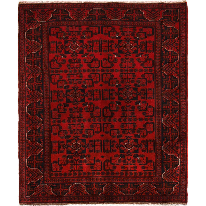 Afghan Khal Mohammadi Rug 5'3" x 6'2" Hand-Knotted | No. AL81111