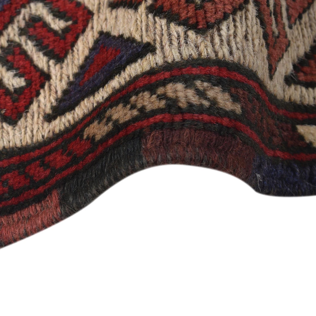 Beige Afghan Barjasta Rug 4' " x 5' 9" Hand-Knotted | No. AL81136