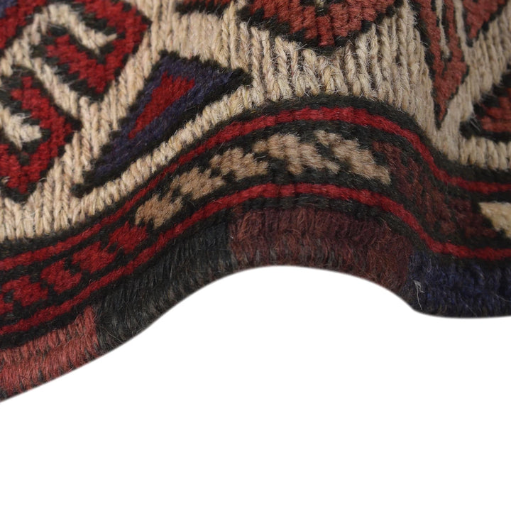 Beige Afghan Barjasta Rug 4' " x 5' 9" Hand-Knotted | No. AL81136