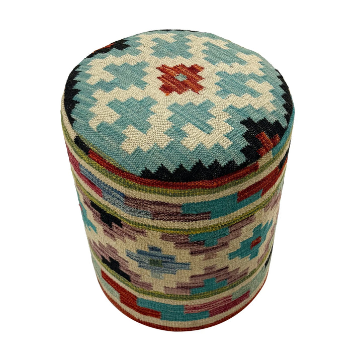 Afghan Vegetable Kilim Rug 1' 2" x 1' 5" Flat-Weave | No. AL811618