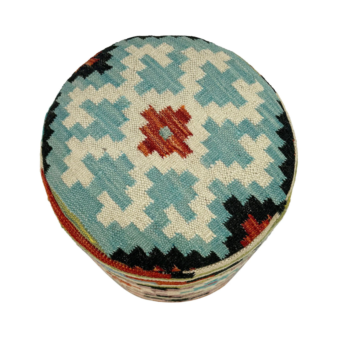 Afghan Vegetable Kilim Rug 1' 2" x 1' 5" Flat-Weave | No. AL811618