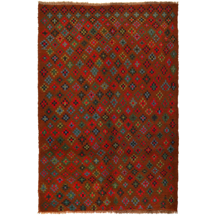 Afghan Baluchi Rug 4' 0" x 6' 1" Hand-Knotted | No. AL81170