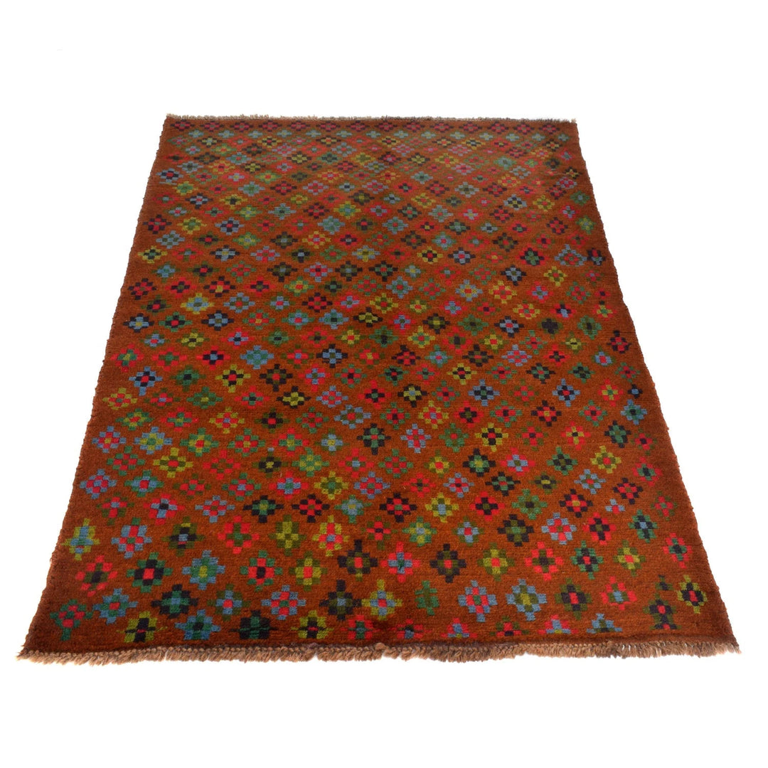 Afghan Baluchi Rug 4' 0" x 6' 1" Hand-Knotted | No. AL81170