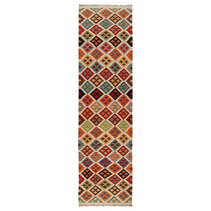Afghan Kilim Rug 2' 7" x 10' 3" Flat-Weave | No. AL81171