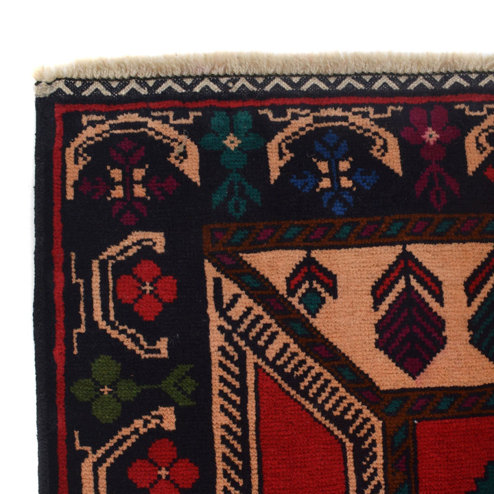 Afghan Prayer Rug 2' 9" x 4' 9" Hand-Knotted | No. AL81204
