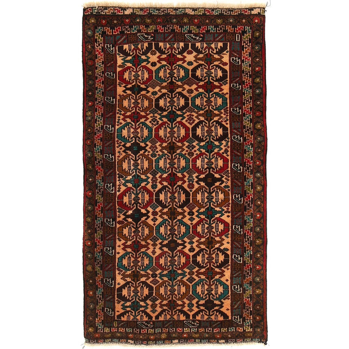 Afghan Baluchi Rug 2' 6" x 4' 4" Hand-Knotted | No. AL81218