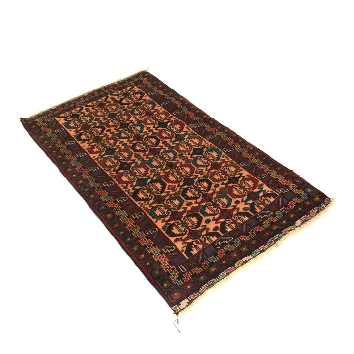 Afghan Baluchi Rug 2' 6" x 4' 4" Hand-Knotted | No. AL81218