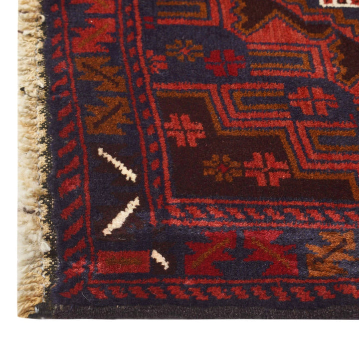 Afghan Baluchi Rug 3' 0" x 5' 6" Hand-Knotted | No. AL81457