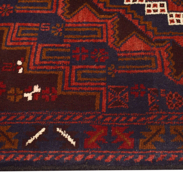 Afghan Baluchi Rug 3' 0" x 5' 6" Hand-Knotted | No. AL81457