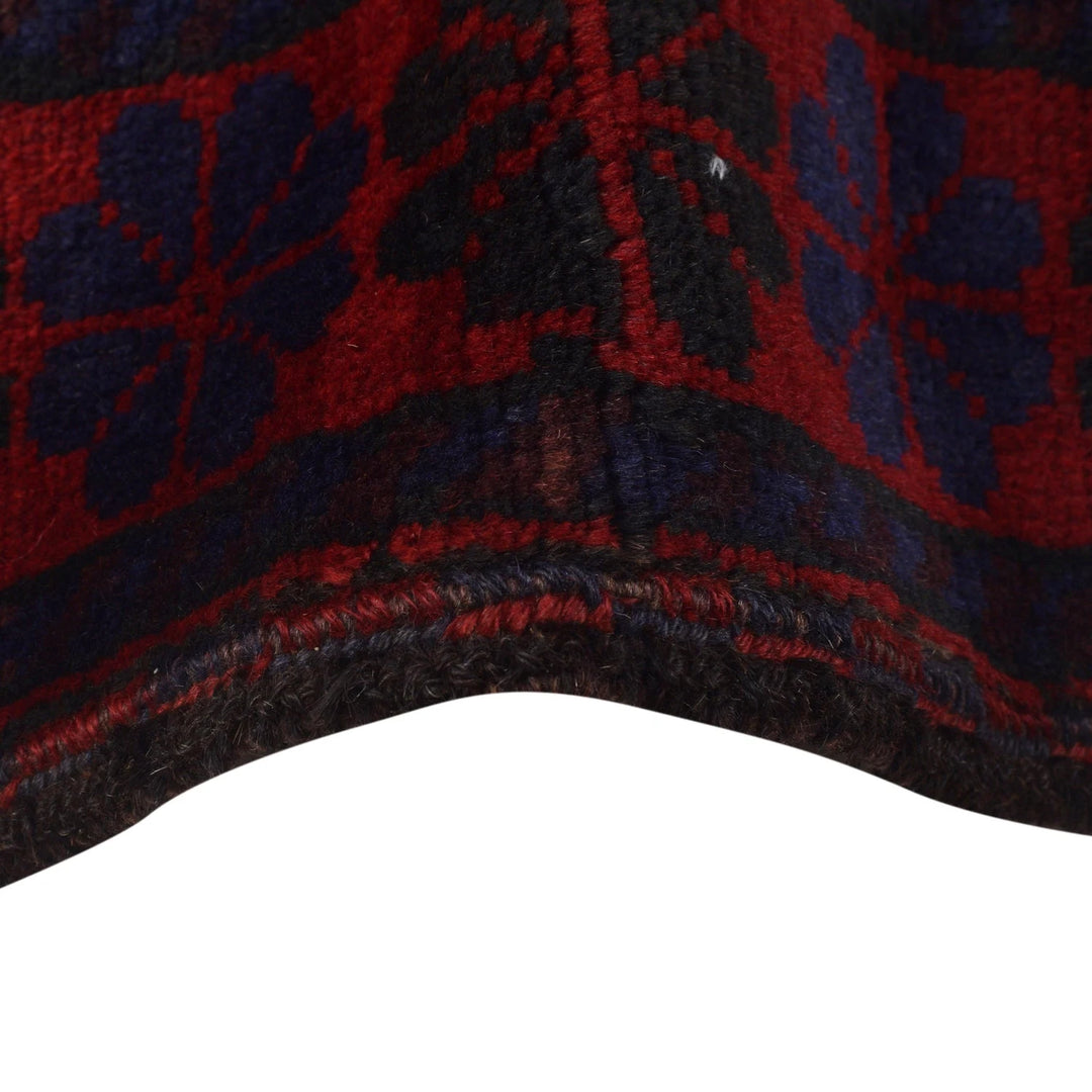 Red Afghan Baluchi Rug 5' 9" x 9' 0" Hand-Knotted | No. AL81548