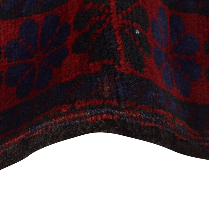 Red Afghan Baluchi Rug 5' 9" x 9' 0" Hand-Knotted | No. AL81548