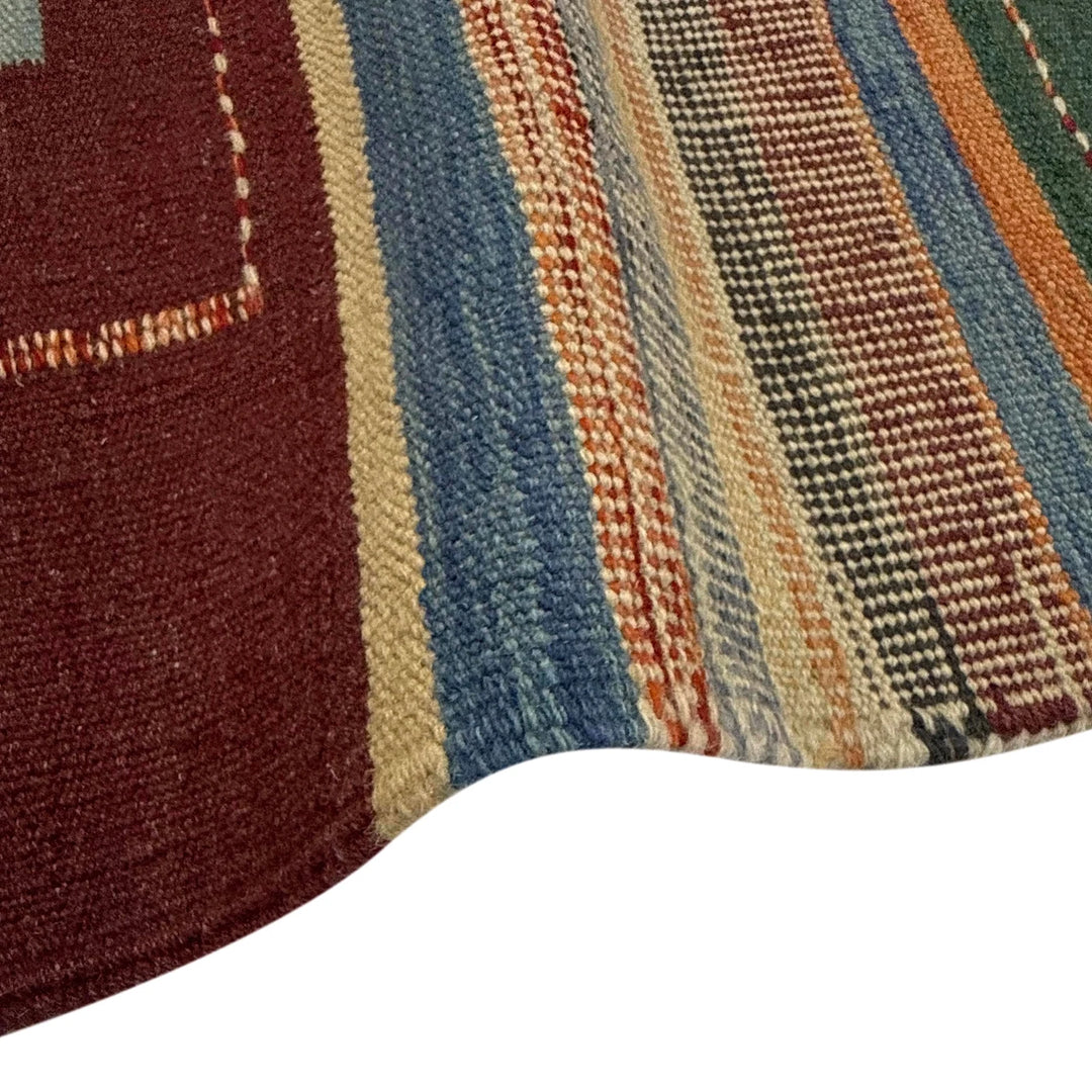 Afghan Vegetable Kilim Rug 5' 9" x 8' 0" Flat-Weave | No. AL815529